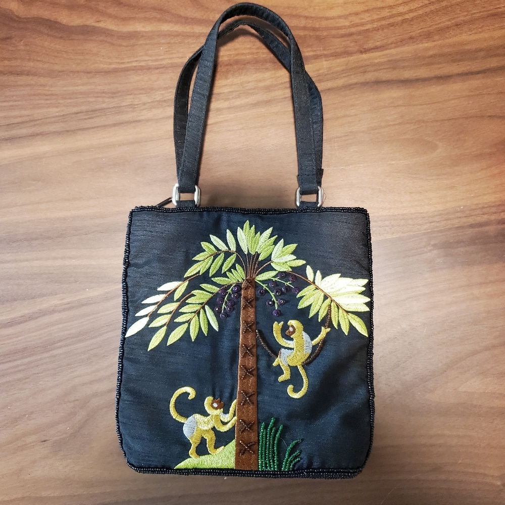 ERMO beaded monkey purse
